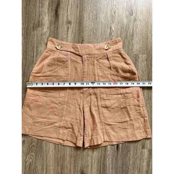 Free People Aloha Linen Blend High Rise Shorts Size 2 - Picture 7 of 9